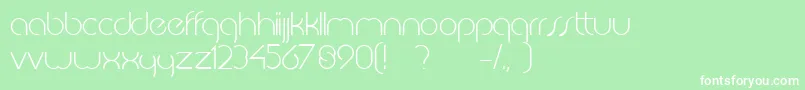 Шрифт JkabodeLightdemo – белые шрифты на зелёном фоне