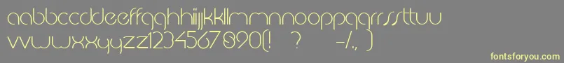 Шрифт JkabodeLightdemo – жёлтые шрифты на сером фоне