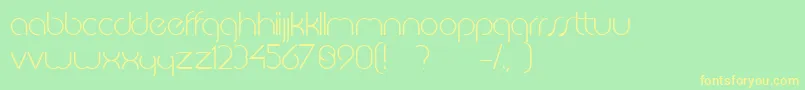 JkabodeLightdemo Font – Yellow Fonts on Green Background