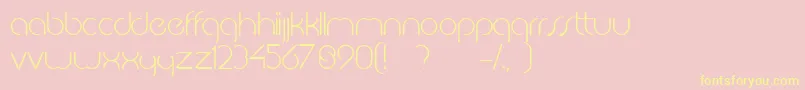 JkabodeLightdemo-fontti – keltaiset fontit vaaleanpunaisella taustalla