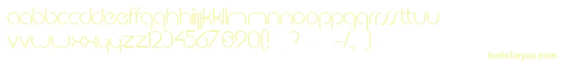 フォントJkabodeLightdemo – 白い背景に黄色の文字