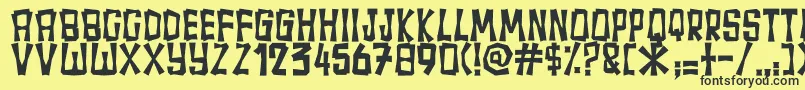 Fullamak Font – Black Fonts on Yellow Background