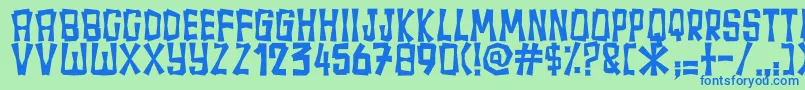 Fullamak Font – Blue Fonts on Green Background