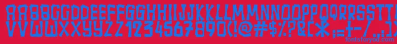 Fullamak Font – Blue Fonts on Red Background