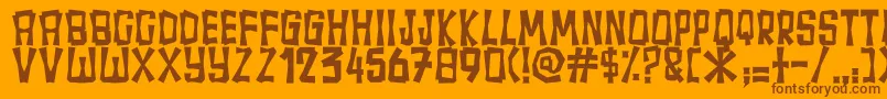Fullamak Font – Brown Fonts on Orange Background