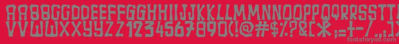 Fullamak Font – Gray Fonts on Red Background