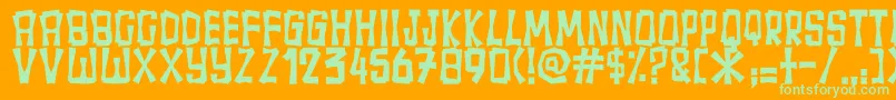 Fullamak Font – Green Fonts on Orange Background