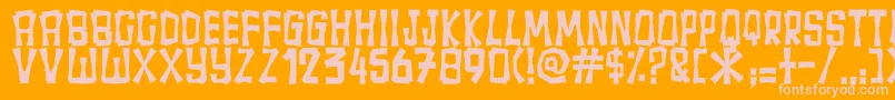 Fullamak Font – Pink Fonts on Orange Background