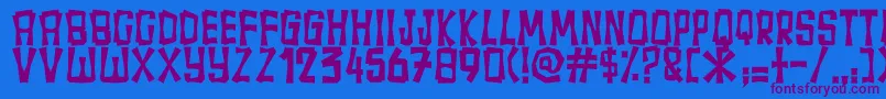 Fullamak Font – Purple Fonts on Blue Background