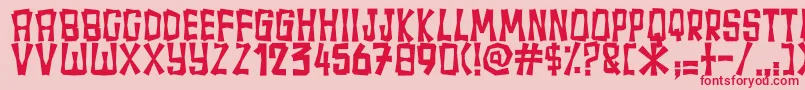 Fullamak Font – Red Fonts on Pink Background