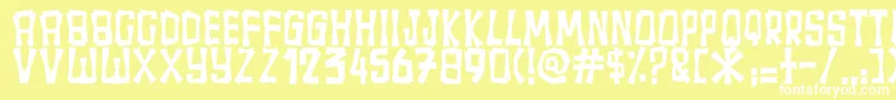 Fullamak Font – White Fonts on Yellow Background