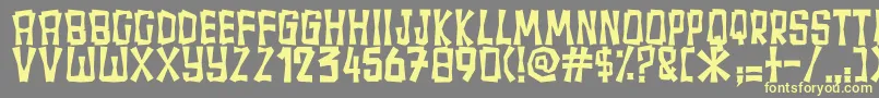 Fullamak Font – Yellow Fonts on Gray Background