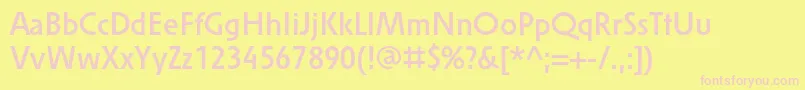 Solperamedium Font – Pink Fonts on Yellow Background