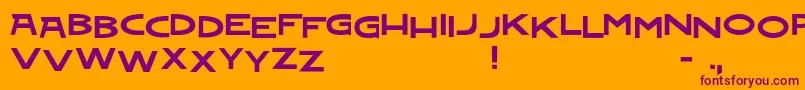 WhirlyBirdie Font – Purple Fonts on Orange Background