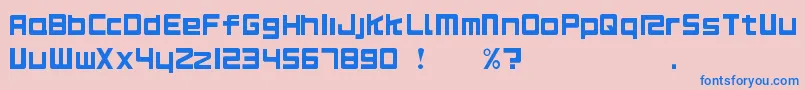 フォントRs125 – ピンクの背景に青い文字