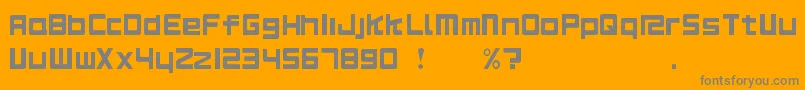 Rs125-Schriftart – Graue Schriften auf orangefarbenem Hintergrund