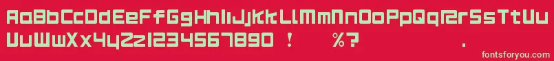 フォントRs125 – 赤い背景に緑の文字