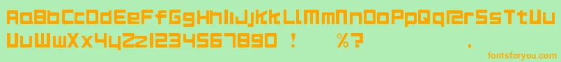 Rs125 Font – Orange Fonts on Green Background