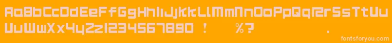 Rs125 Font – Pink Fonts on Orange Background