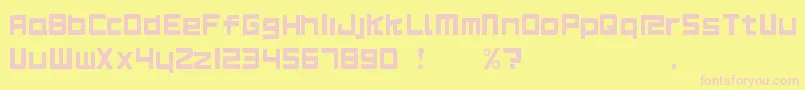 Rs125 Font – Pink Fonts on Yellow Background