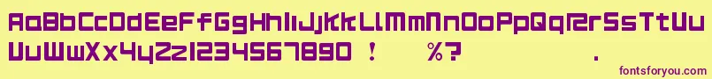 Rs125 Font – Purple Fonts on Yellow Background