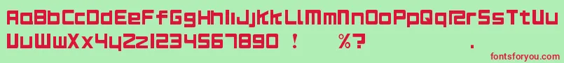 Rs125 Font – Red Fonts on Green Background