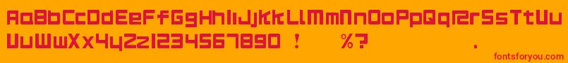 Rs125-Schriftart – Rote Schriften auf orangefarbenem Hintergrund