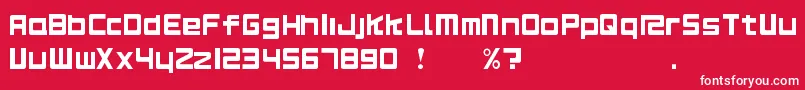 フォントRs125 – 赤い背景に白い文字