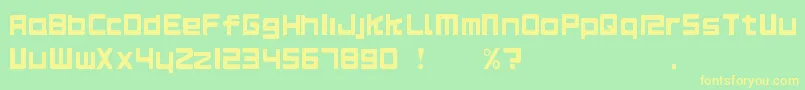 Rs125 Font – Yellow Fonts on Green Background