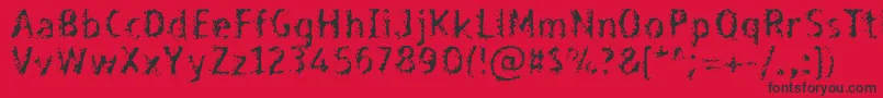 Bleed Font – Black Fonts on Red Background