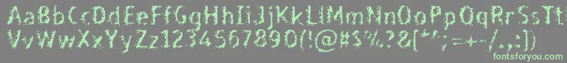 Bleed-Schriftart – Grüne Schriften auf grauem Hintergrund