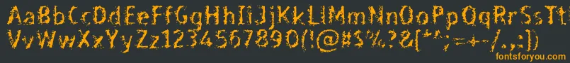 Bleed Font – Orange Fonts on Black Background