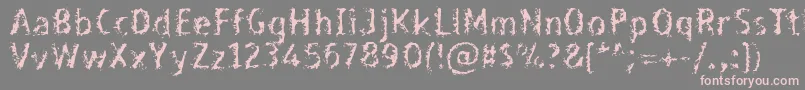 フォントBleed – 灰色の背景にピンクのフォント