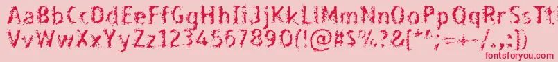 More about Bleed Font Bleed Font – Red Fonts on Pink Background