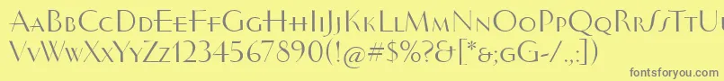 VintageitcTt Font – Gray Fonts on Yellow Background