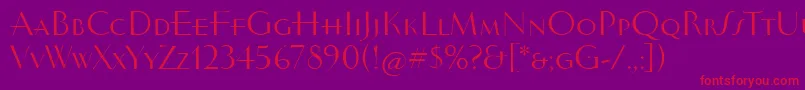 VintageitcTt Font – Red Fonts on Purple Background