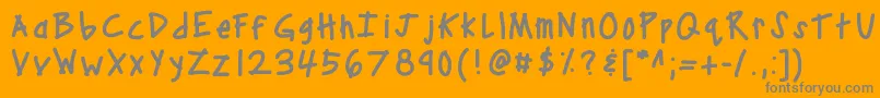 Kbcampout Font – Gray Fonts on Orange Background