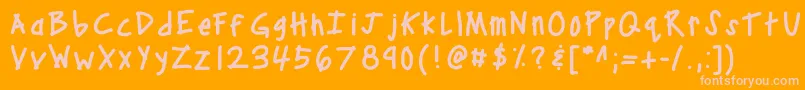 Шрифт Kbcampout – розовые шрифты на оранжевом фоне