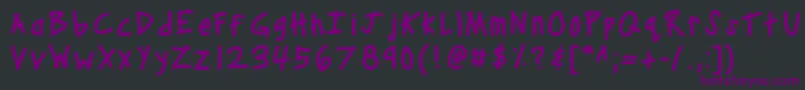 Kbcampout-fontti – violetit fontit mustalla taustalla