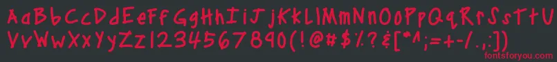 Kbcampout Font – Red Fonts on Black Background