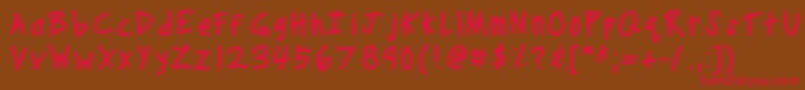 Kbcampout Font – Red Fonts on Brown Background