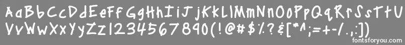 フォントKbcampout – 灰色の背景に白い文字
