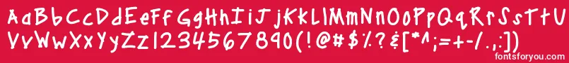 Kbcampout Font – White Fonts on Red Background