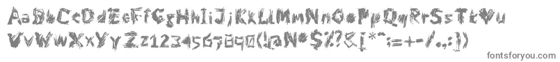 フォントDfCharlieGo – 白い背景に灰色の文字