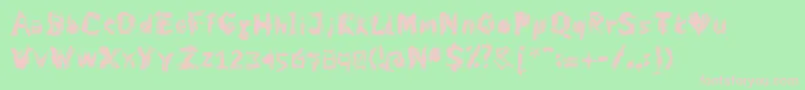 DfCharlieGo Font – Pink Fonts on Green Background