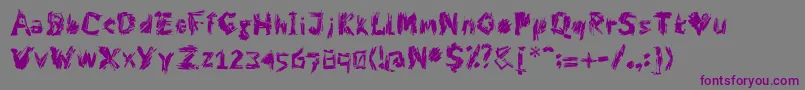 DfCharlieGo Font – Purple Fonts on Gray Background
