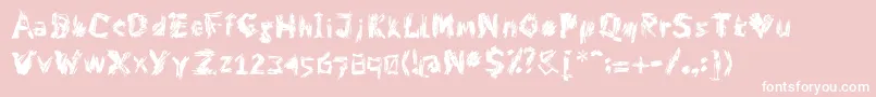 フォントDfCharlieGo – ピンクの背景に白い文字