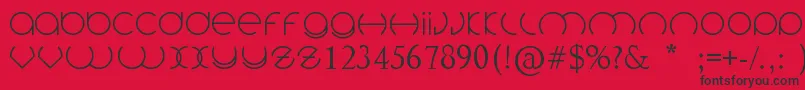 フォントCirclefont – 赤い背景に黒い文字