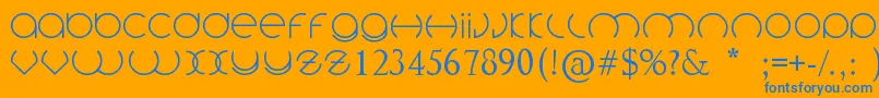 Circlefont Font – Blue Fonts on Orange Background