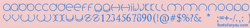 フォントCirclefont – ピンクの背景に青い文字